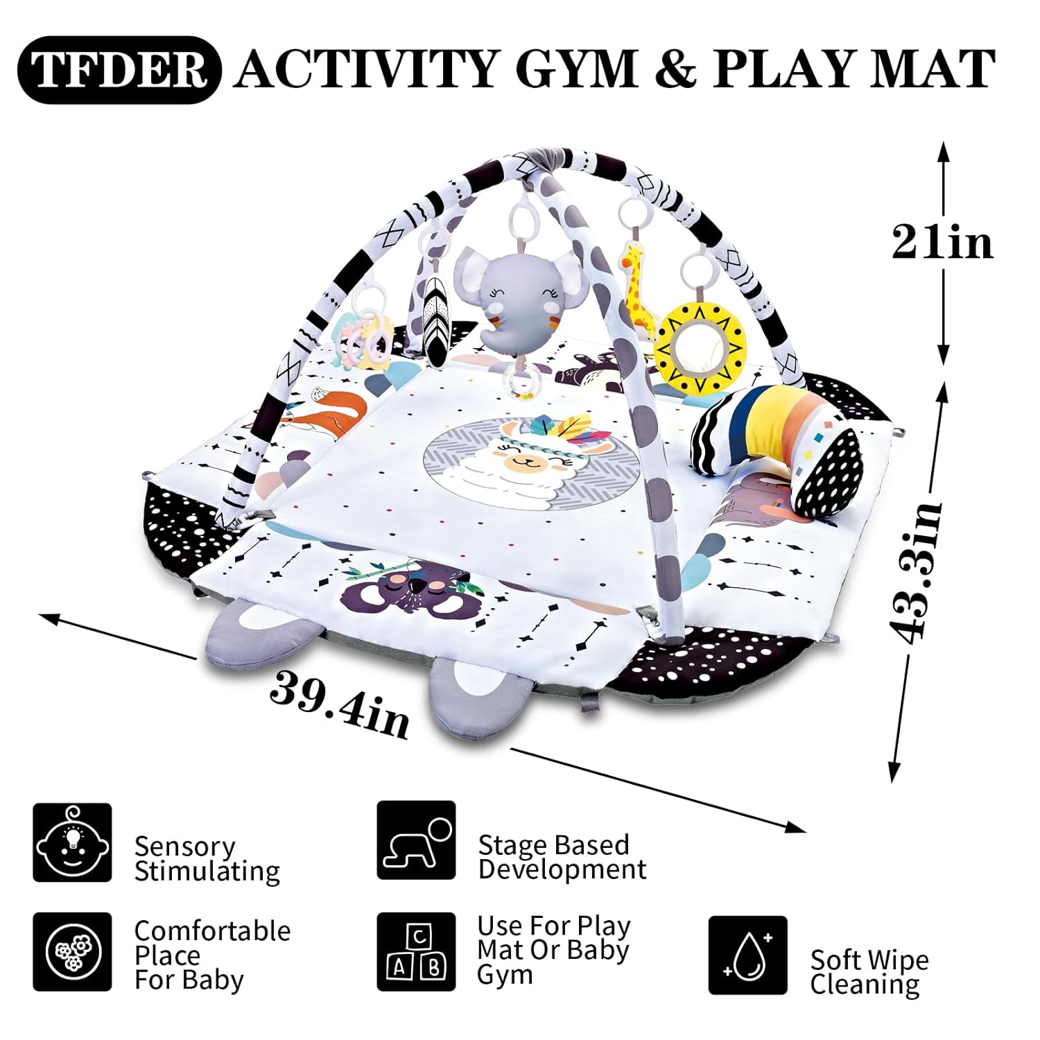 Baby Gym Play Mat, 8-in-1