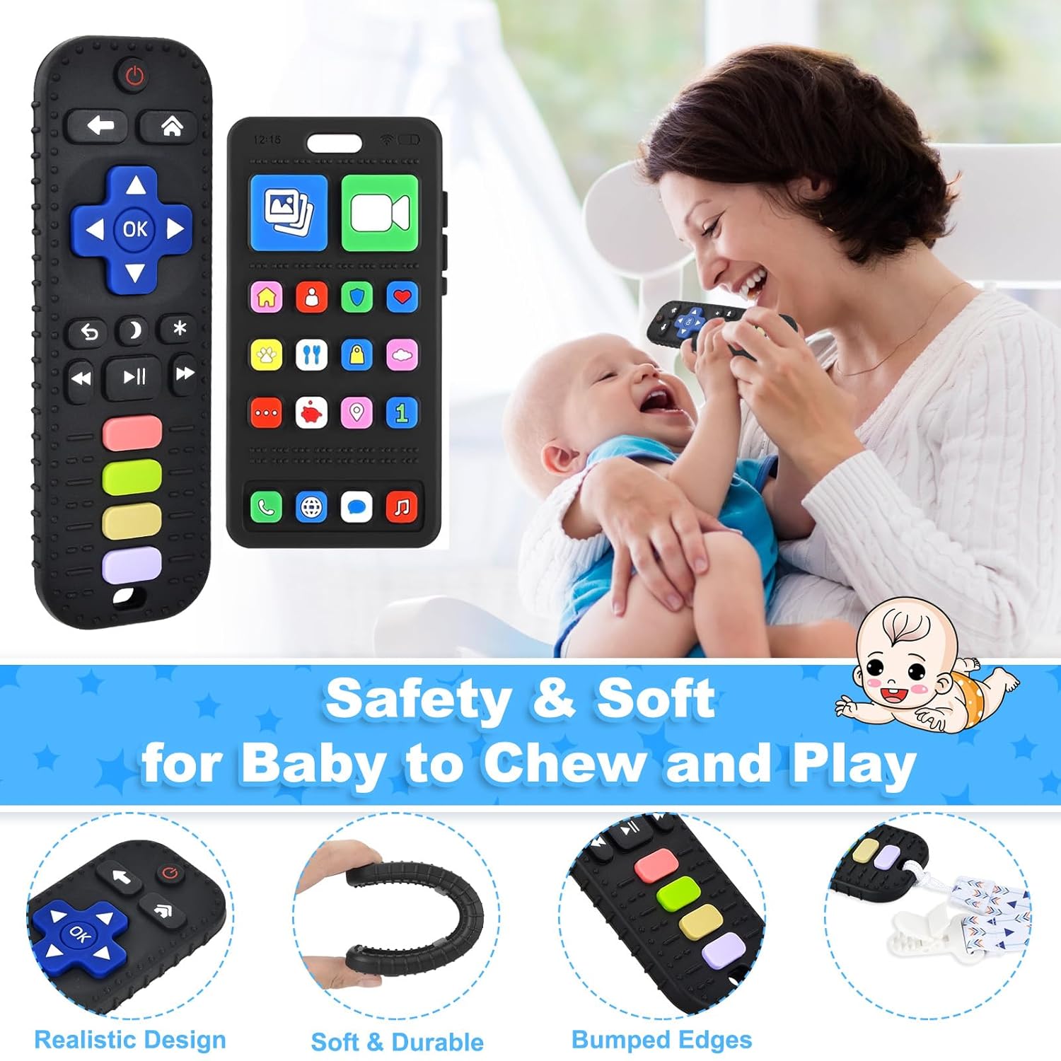 Remote Control Silicone Teether