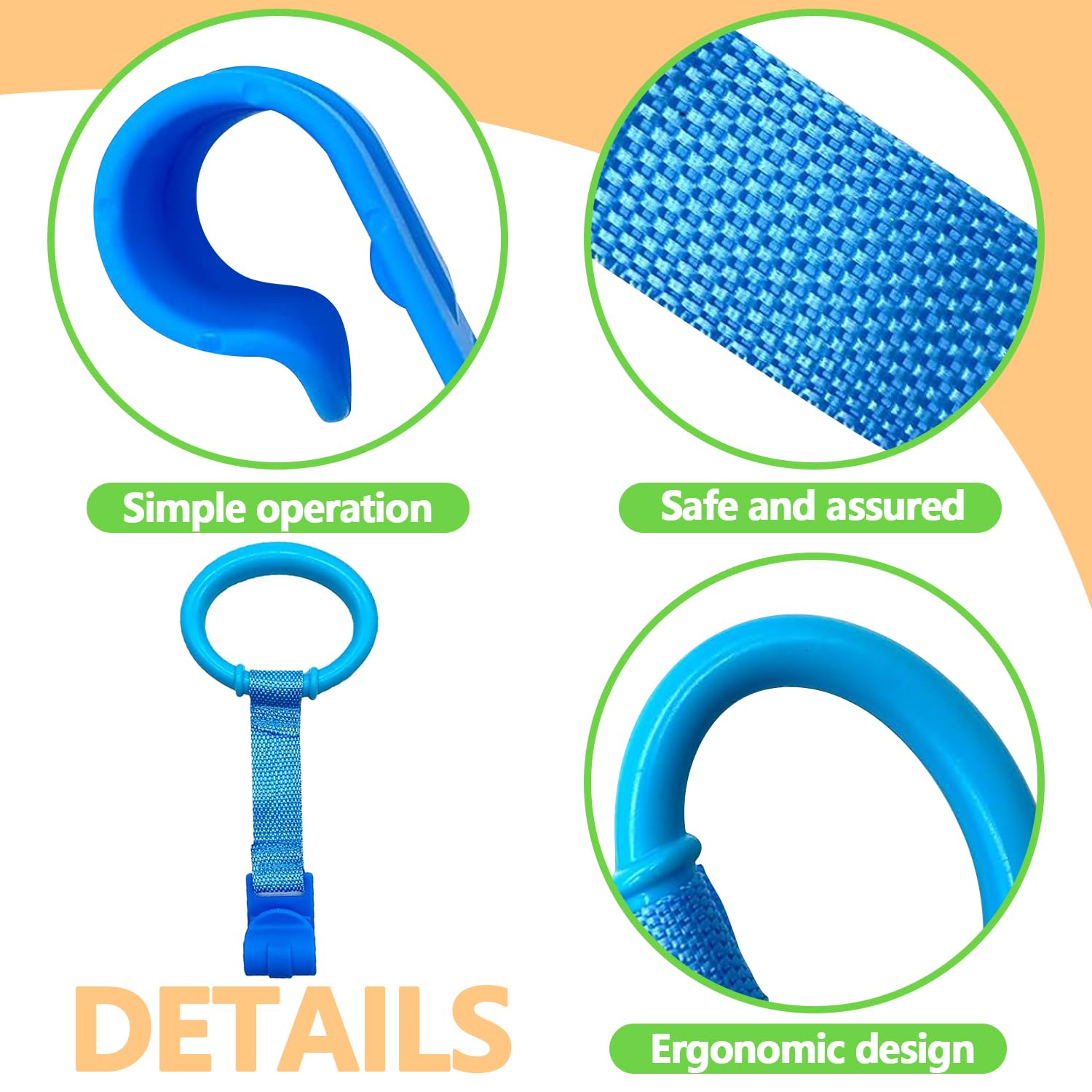 4 Pack Playpen Pull up Rings