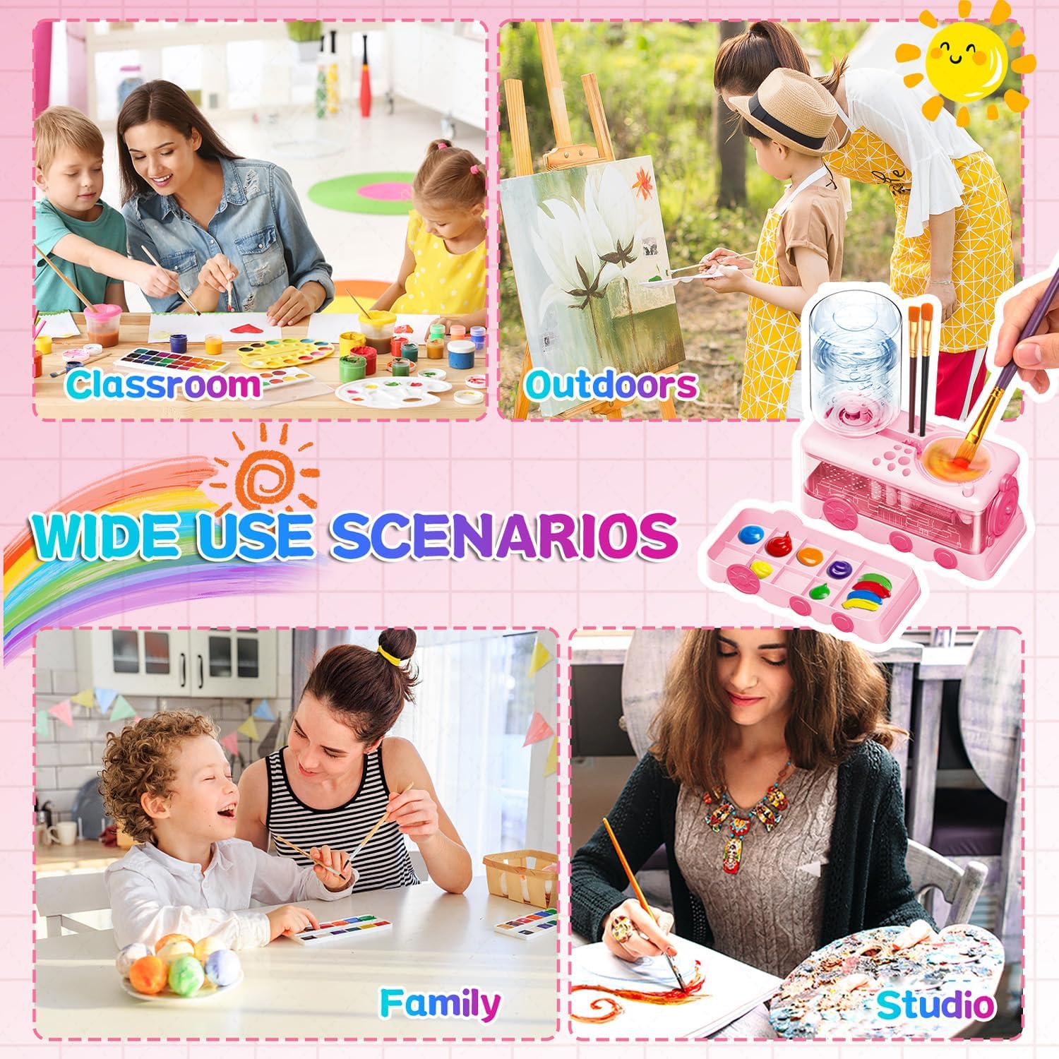 Paint Brush Cleaner & Tray