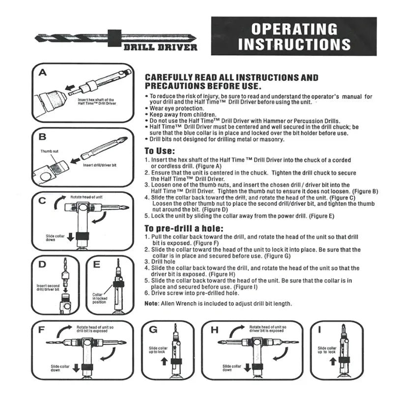 20PCS Flip Drill Bit Set with Case