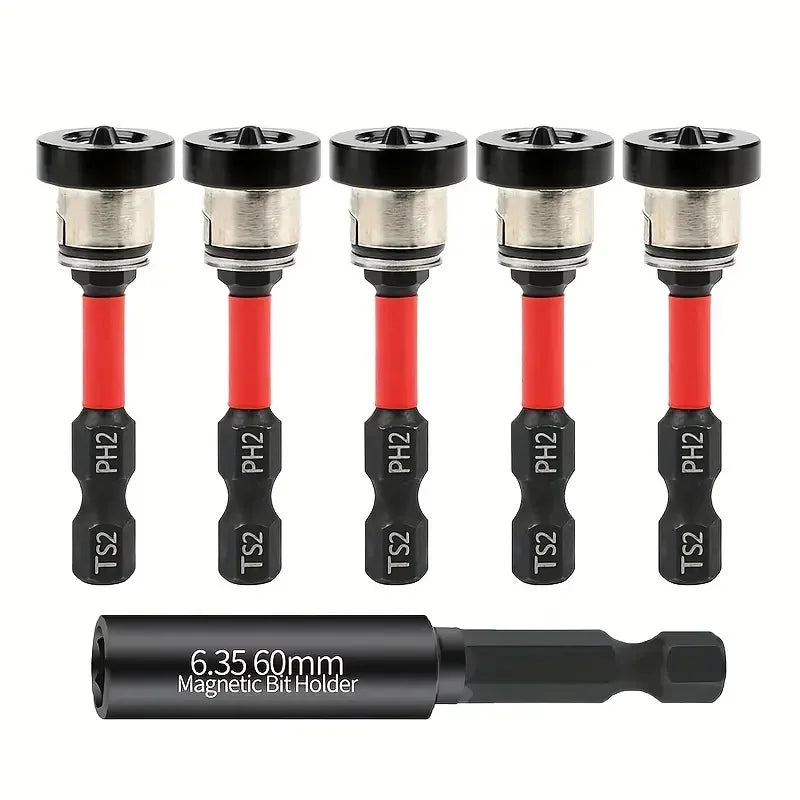 5 Pack Positioning Screwdriver Bits