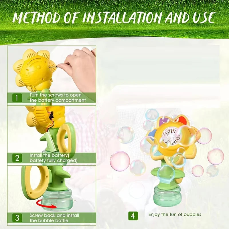 Sunflower Bubble Machine