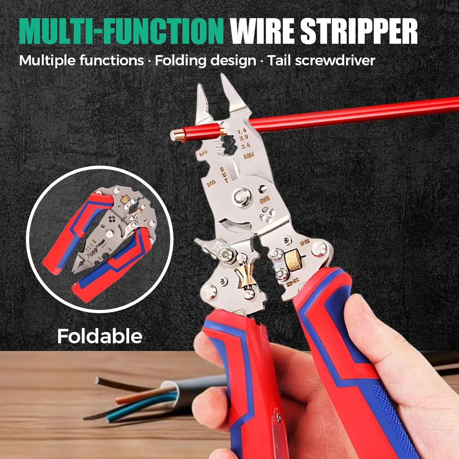 Foldable Wire Stripper & Electrician Multi-Tool