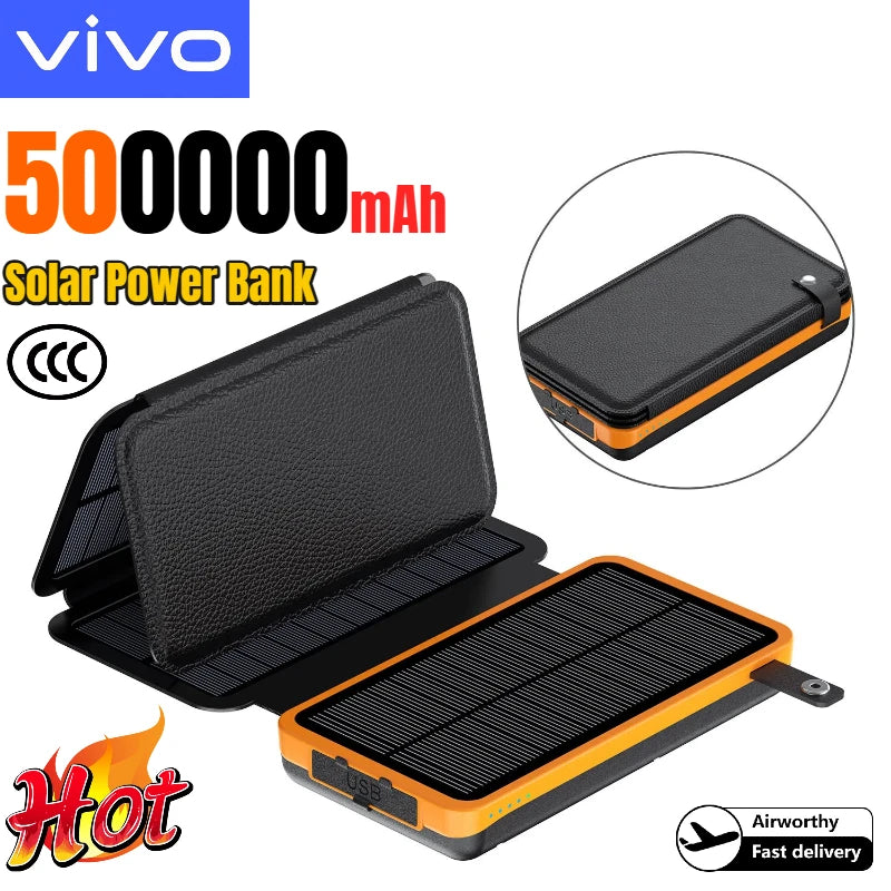 500000mAh Solar Power Bank 120W Fast Charging
