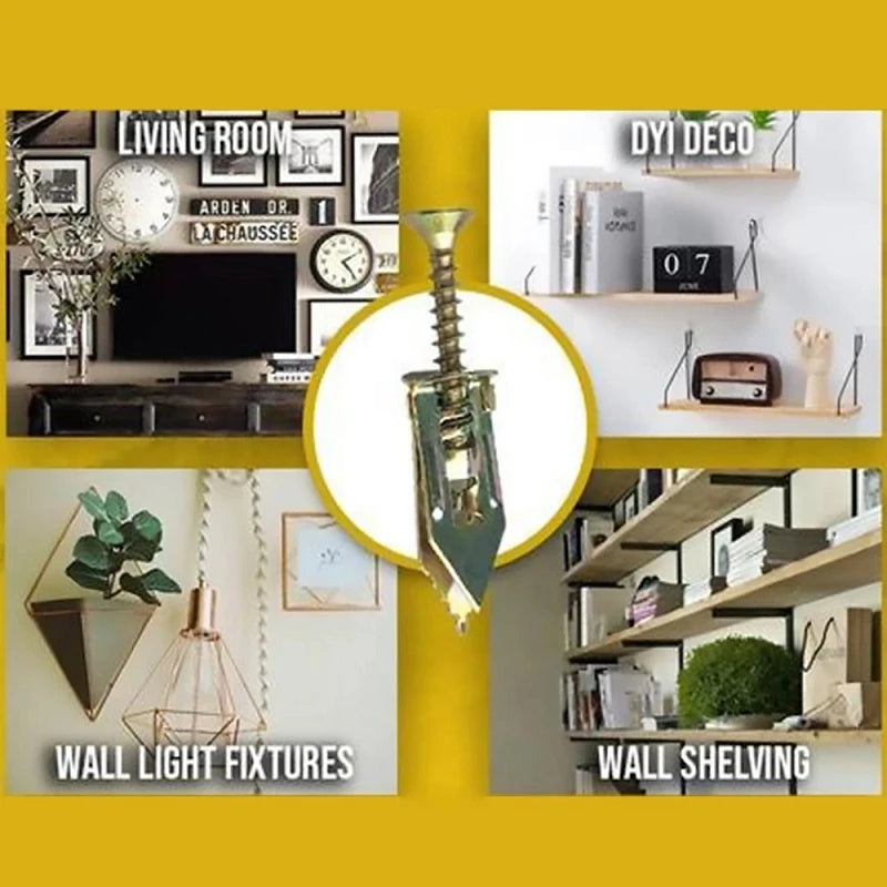 30/60/100Sets Self Drilling Drywall Anchors