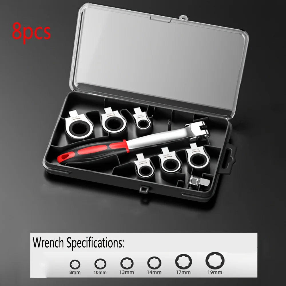 Modular Ratchet Wrench Set with Interchangeable Heads
