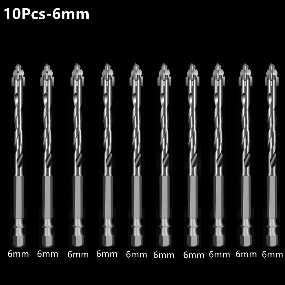 Titanium Masonry Drill Bits with 1/4" Hex Shank