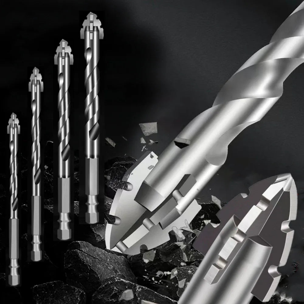 Titanium Masonry Drill Bits with 1/4" Hex Shank