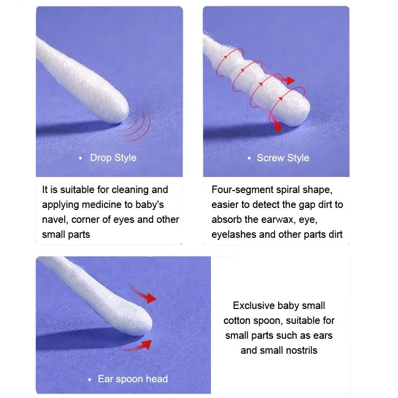 400/200 Pcs Double Head Cotton Swab