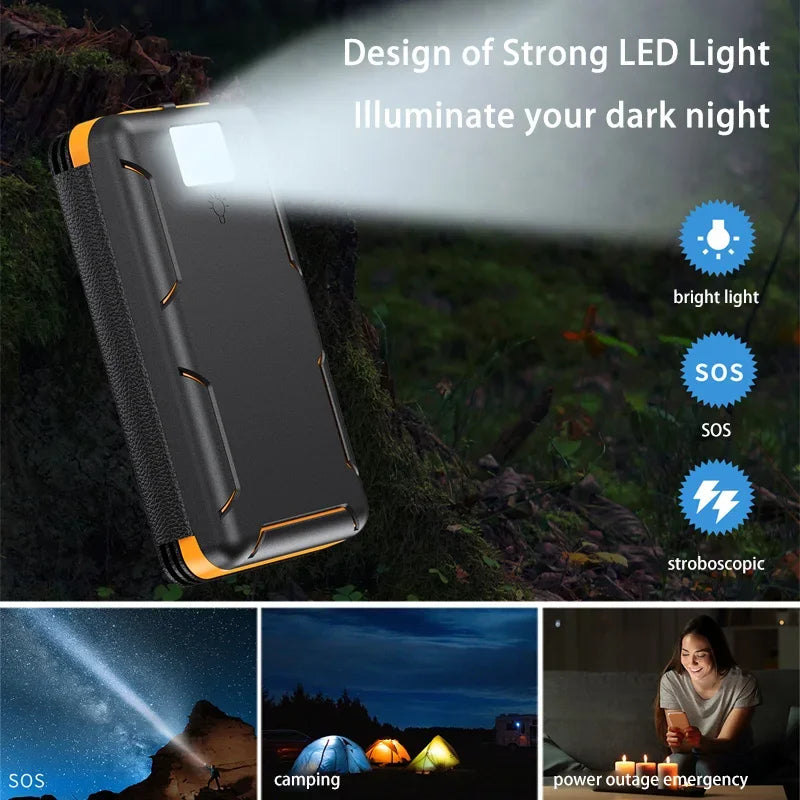 500000mAh Solar Power Bank 120W Fast Charging