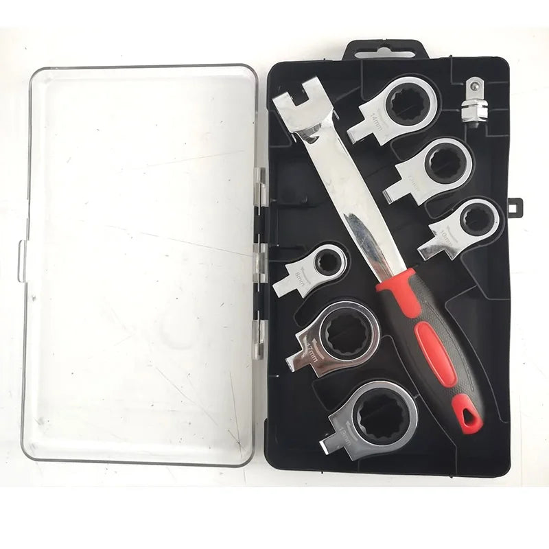 Modular Ratchet Wrench Set with Interchangeable Heads