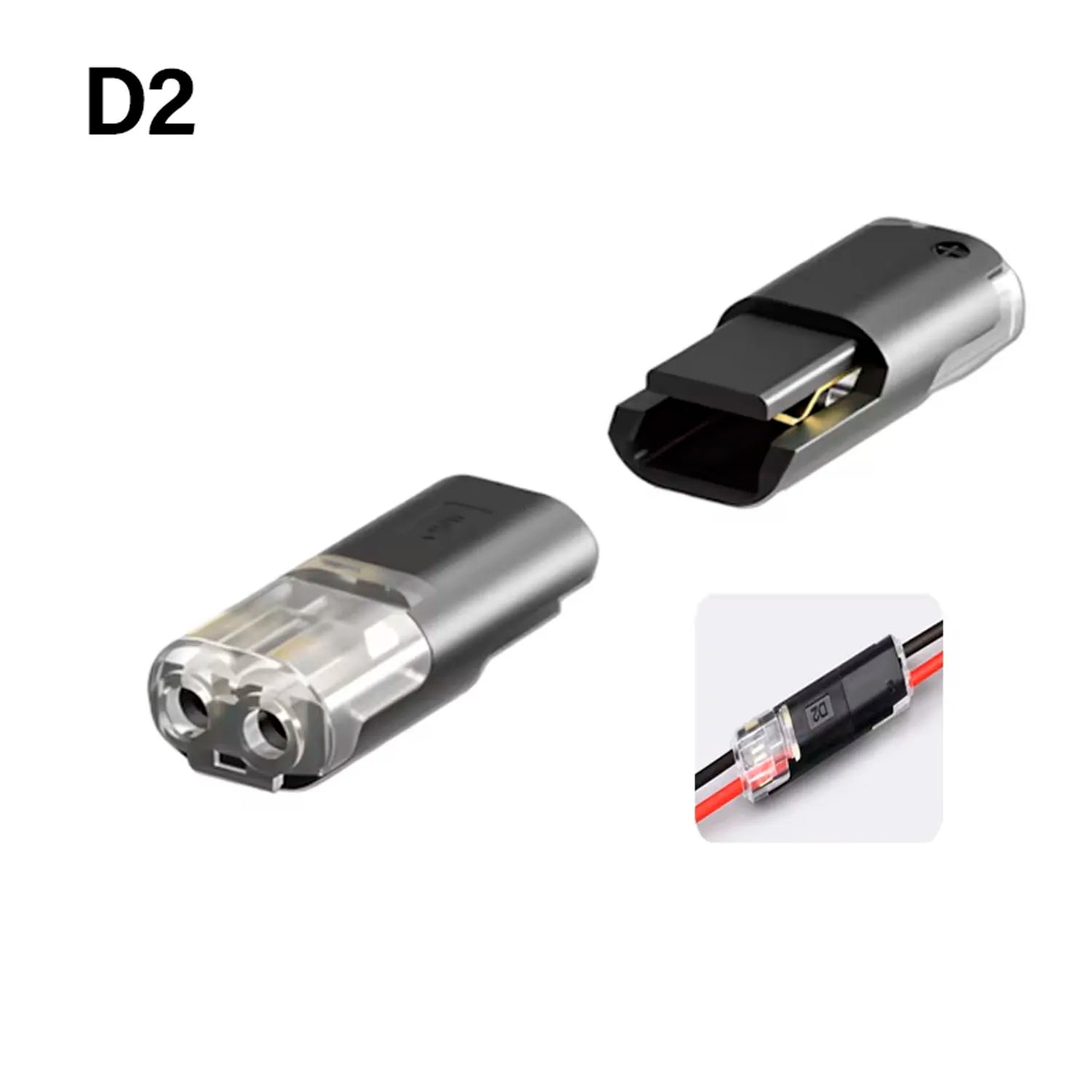 50 Pack of H2 2-Pin Wire Connectors