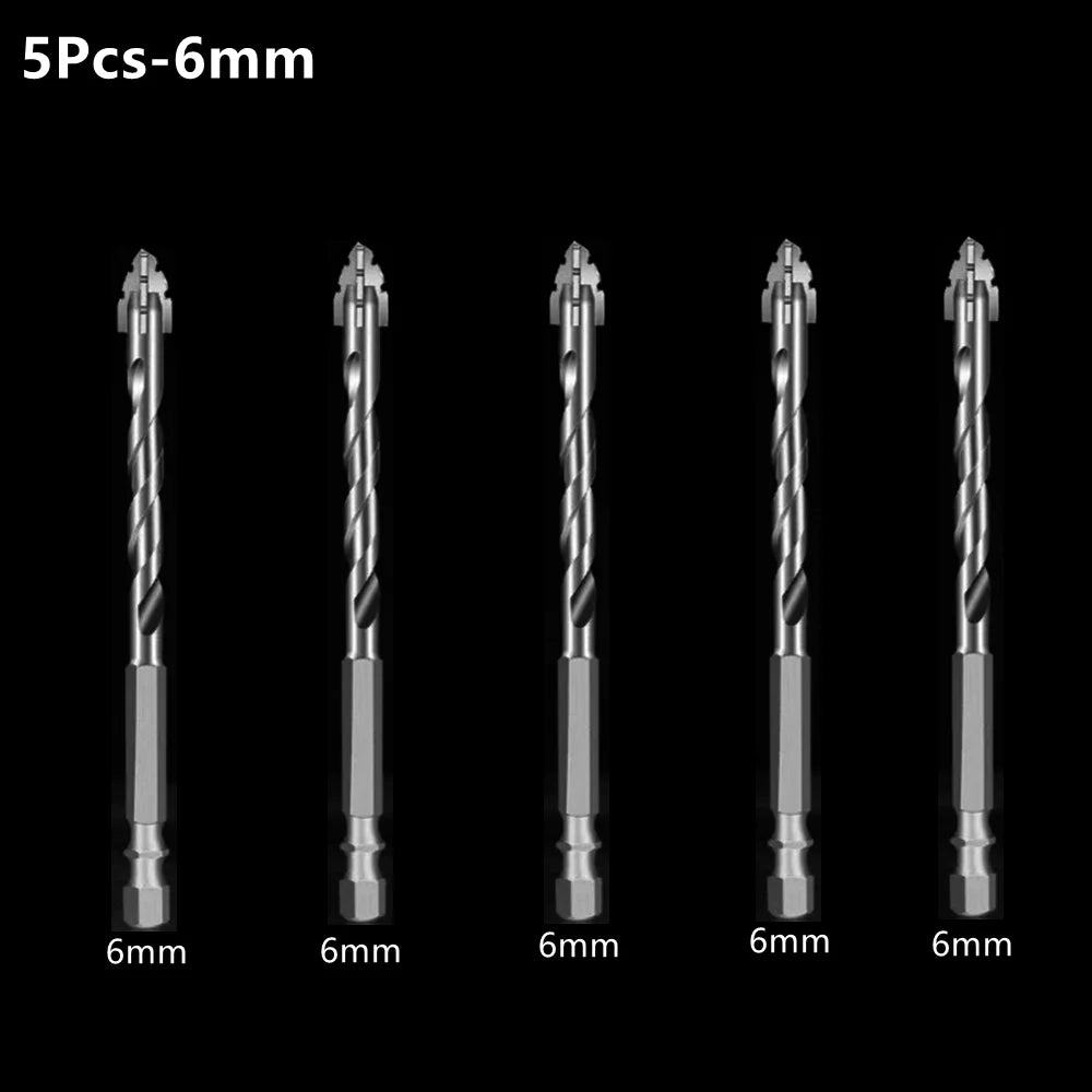 Titanium Masonry Drill Bits with 1/4" Hex Shank