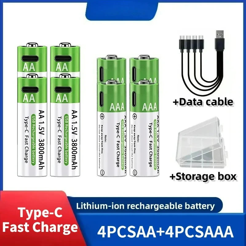 Rechargeable Lithium-Ion Battery AA&AAA