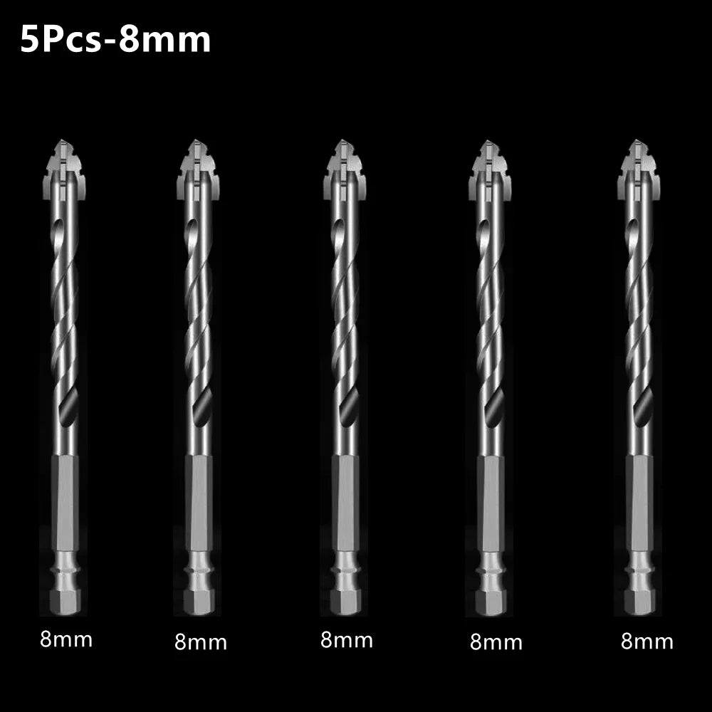 Titanium Masonry Drill Bits with 1/4" Hex Shank