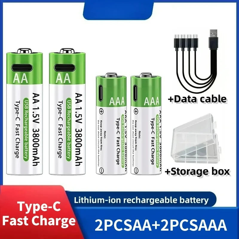 Rechargeable Lithium-Ion Battery AA&AAA