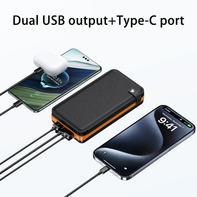 500000mAh Solar Power Bank 120W Fast Charging