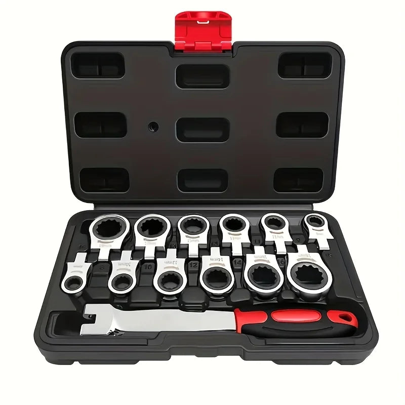 Modular Ratchet Wrench Set with Interchangeable Heads