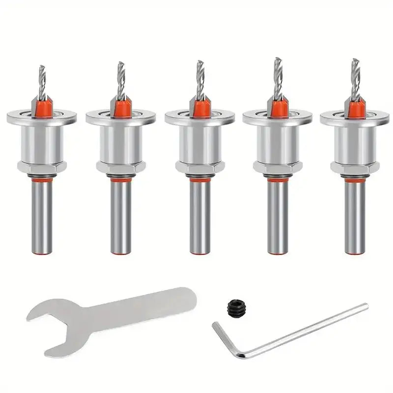 Adjustable Countersink Bit Set (8mm Shank)