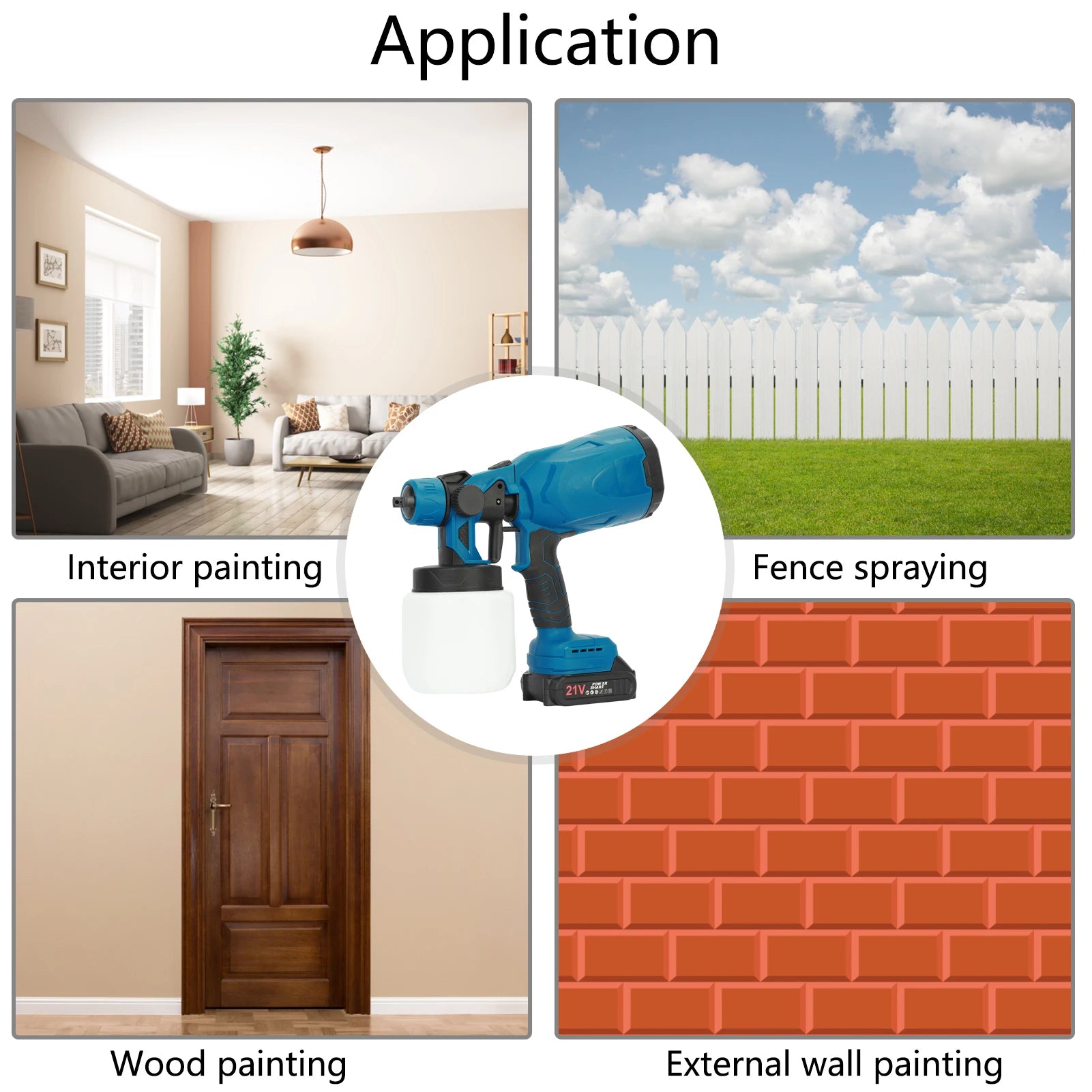 Electric Paint Sprayer + 2 Batteries