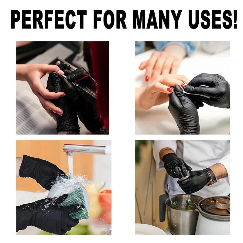 Black Nitrile Gloves