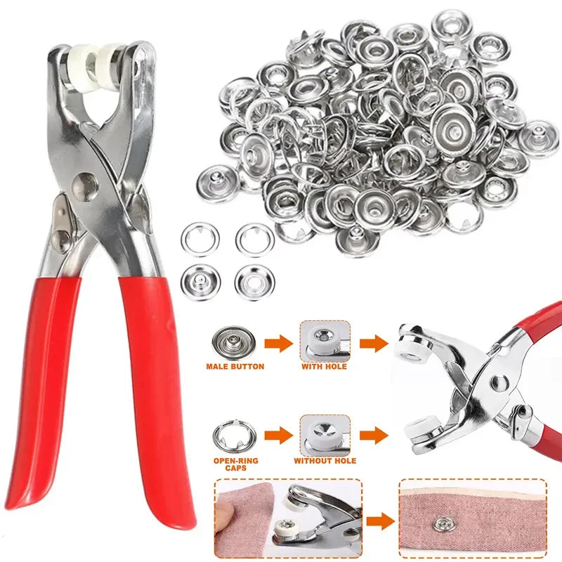 400PCS Snap Button Kit with Pliers
