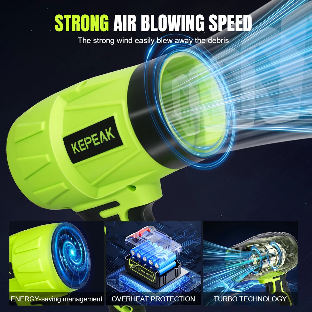 Cordless Turbo Air Blower 21V – High-Speed 180,000 RPM