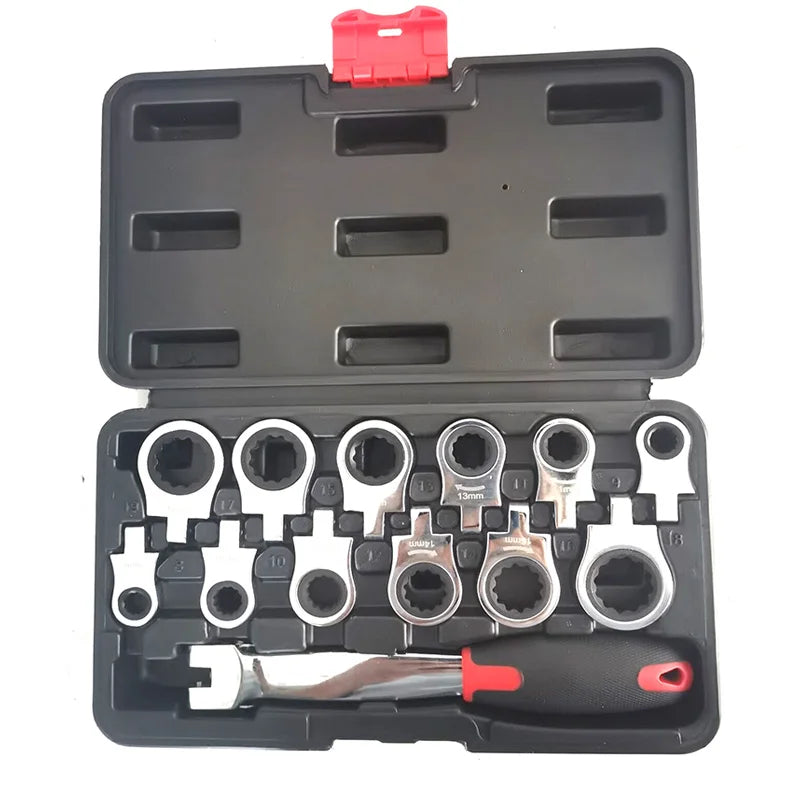 Modular Ratchet Wrench Set with Interchangeable Heads