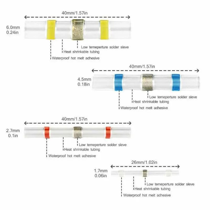 Waterproof Wire Connectors 100/250 Pack