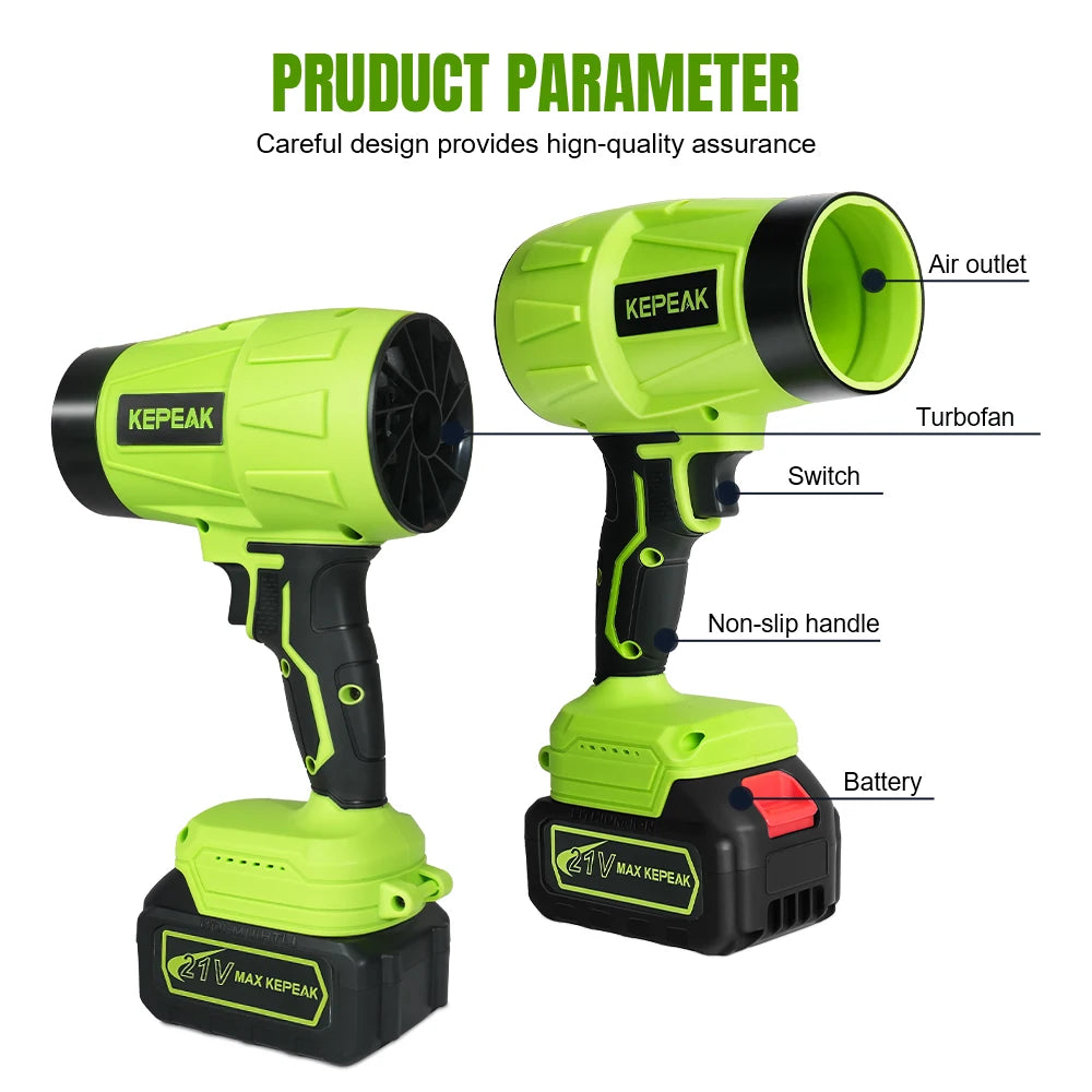 Cordless Turbo Air Blower 21V – High-Speed 180,000 RPM