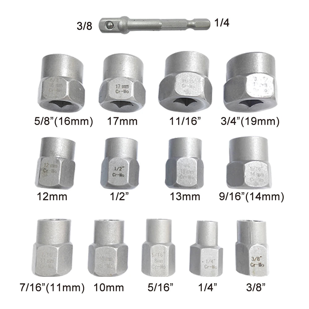 Damaged Nut & Bolt Extractor Set