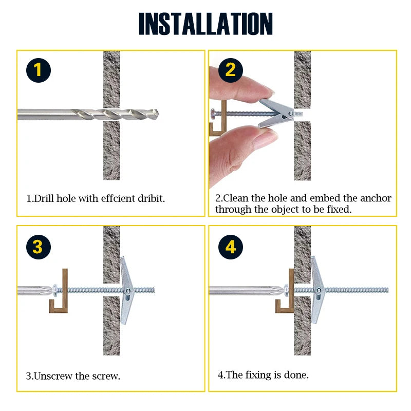 Heavy Duty Hollow Wall Anchors for Drywall Ceiling
