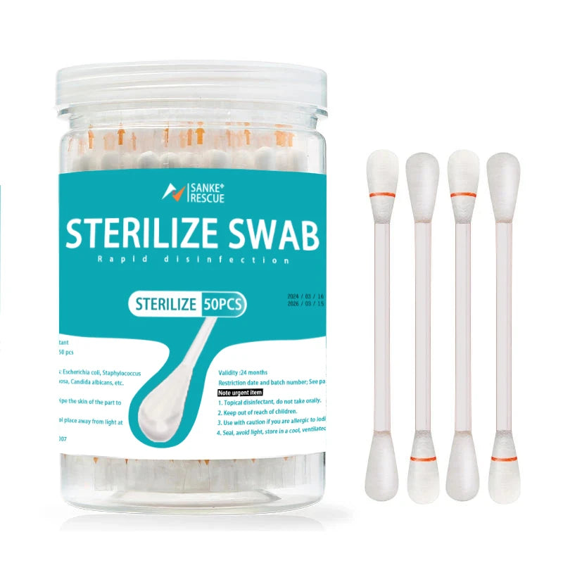 50PCS Iodine Cotton Swab