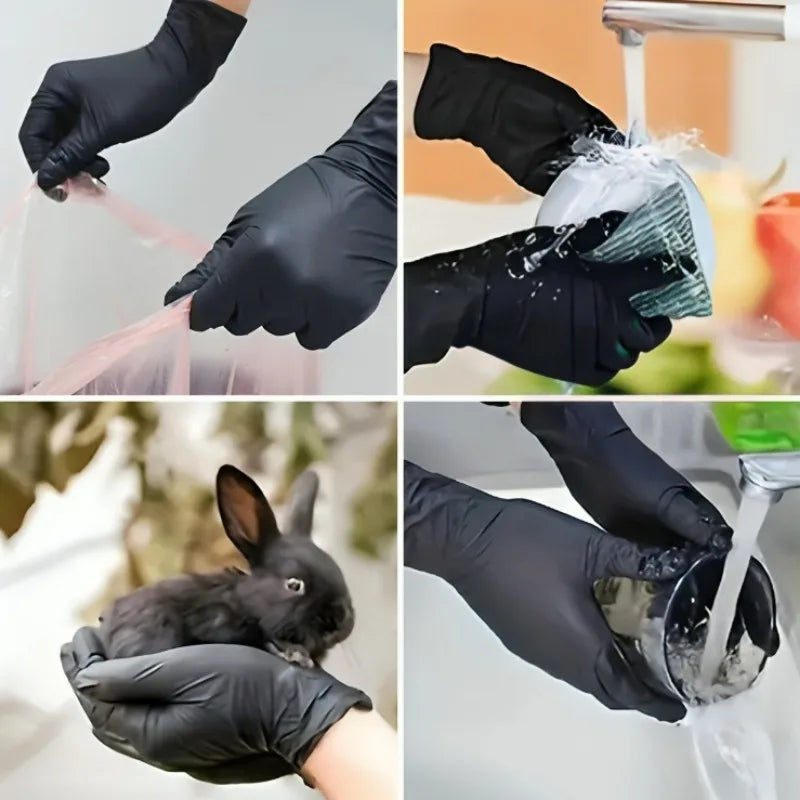 Black Nitrile Gloves