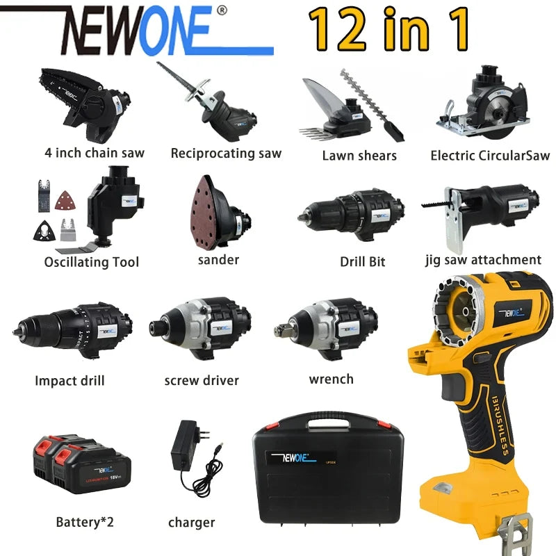 NEW 12-in-1, 18V Brushless Multi Tool