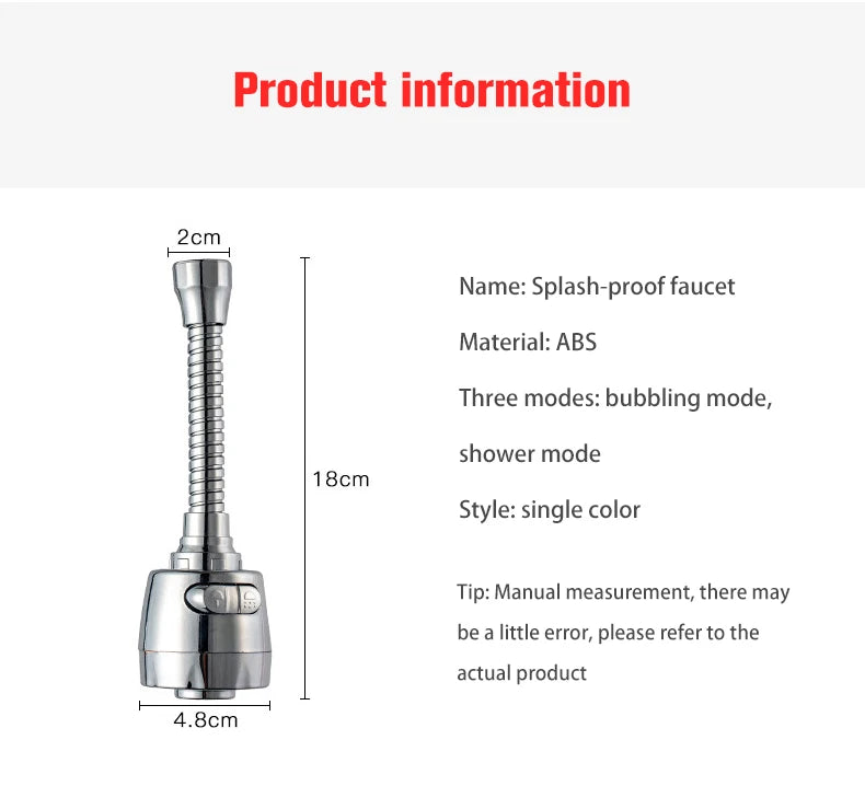 360° Rotating Dual-Mode Faucet Aerator