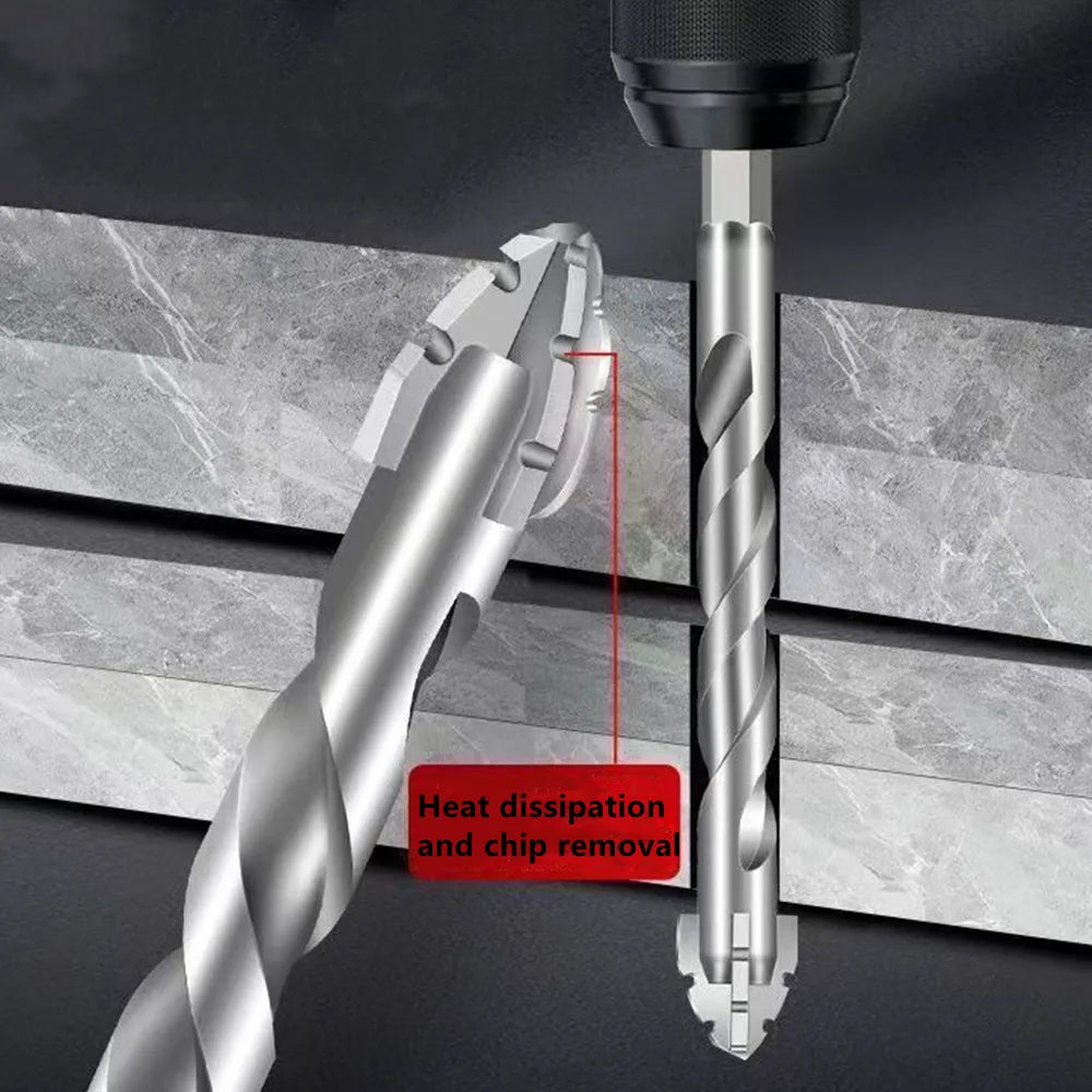 Titanium Masonry Drill Bits with 1/4" Hex Shank