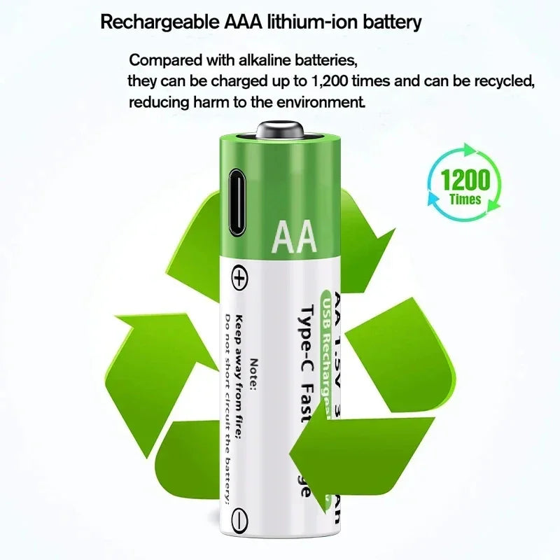 Rechargeable Lithium-Ion Battery AA&AAA