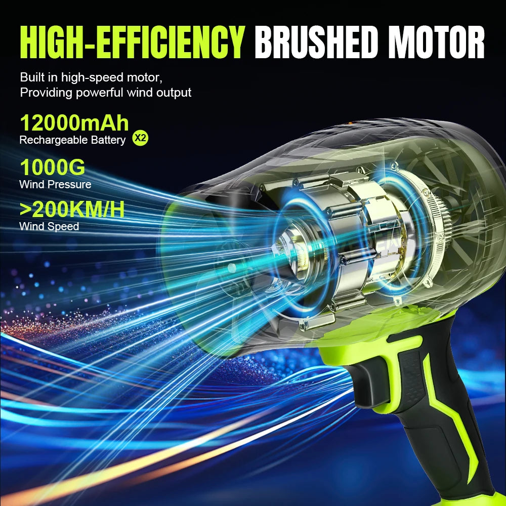 Cordless Turbo Air Blower 21V – High-Speed 180,000 RPM