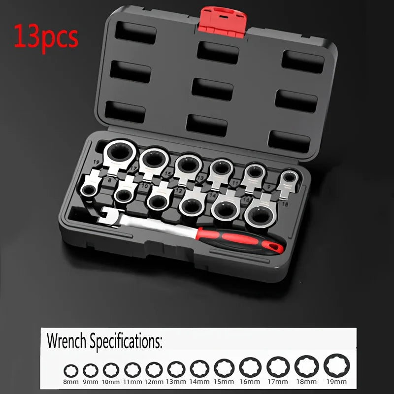 Modular Ratchet Wrench Set with Interchangeable Heads
