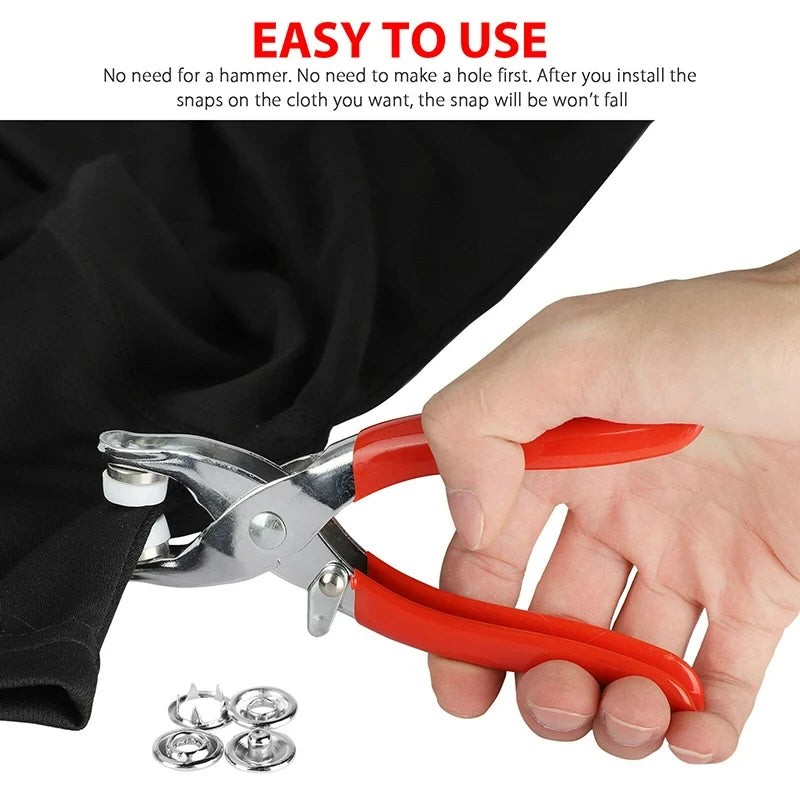 400PCS Snap Button Kit with Pliers