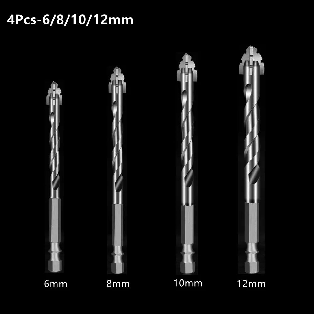 Titanium Masonry Drill Bits with 1/4" Hex Shank