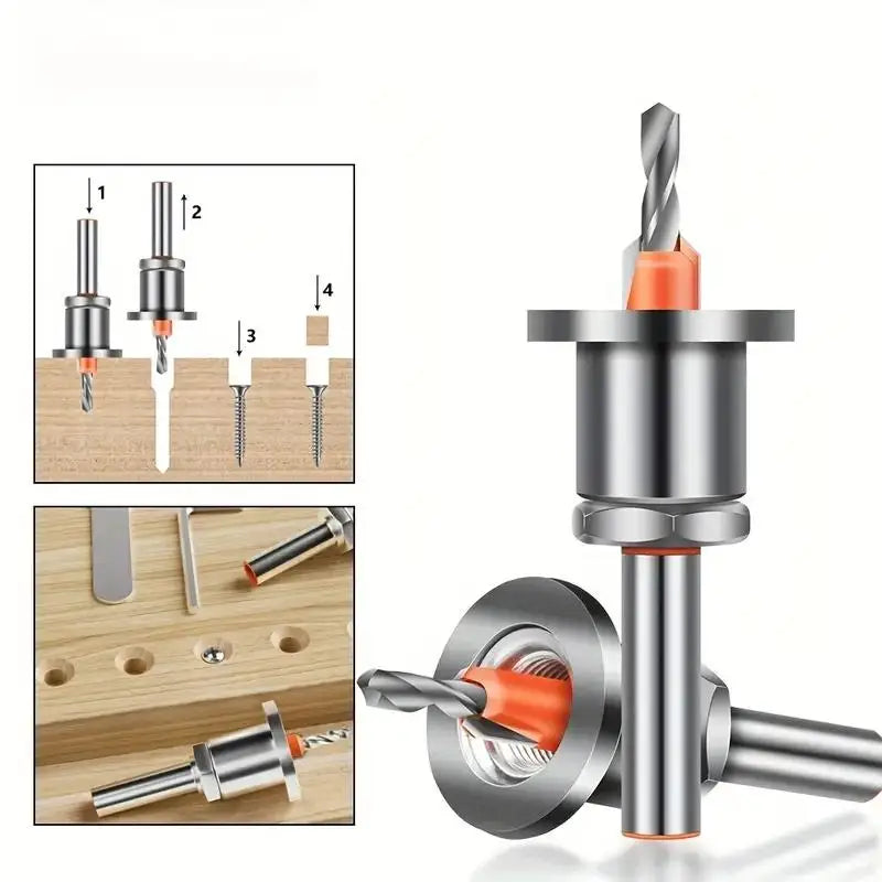 Adjustable Countersink Bit Set (8mm Shank)