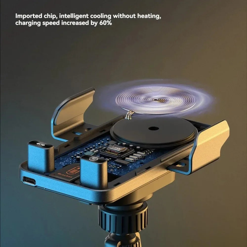 Electric Car Phone Mount 15W Wireless