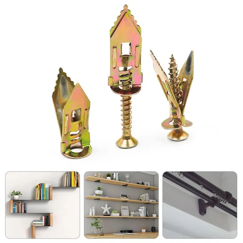 30/60/100Sets Self Drilling Drywall Anchors