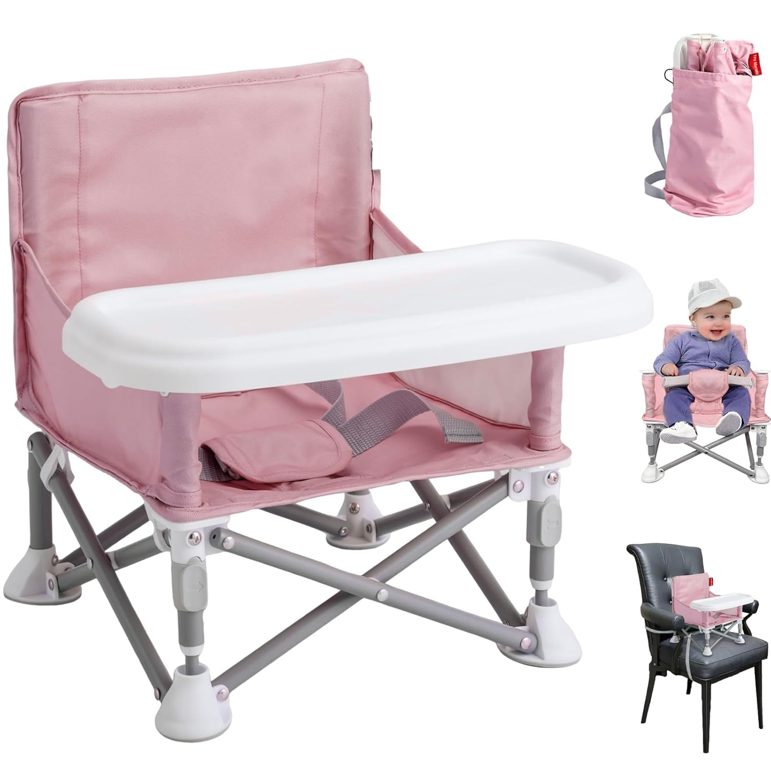 Portable 3-in-1 Baby Chair with Tray