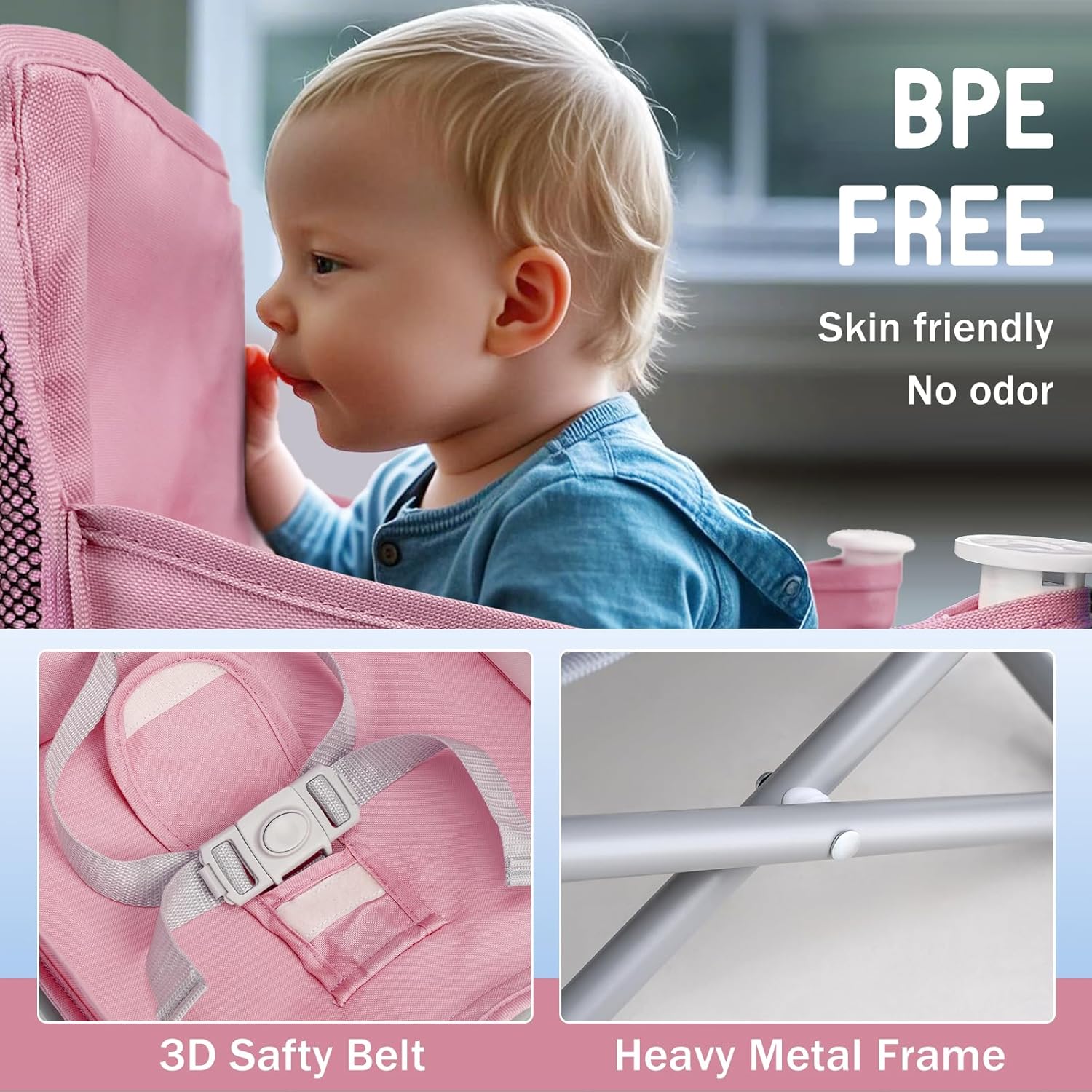 Portable 3-in-1 Baby Chair with Tray