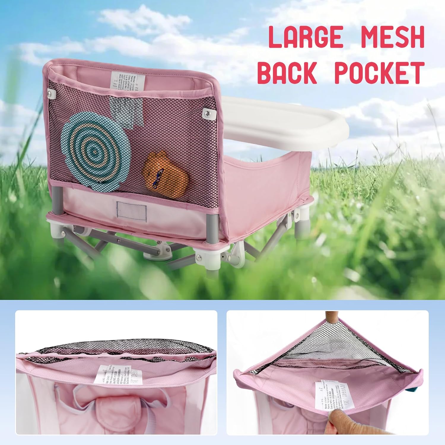 Portable 3-in-1 Baby Chair with Tray