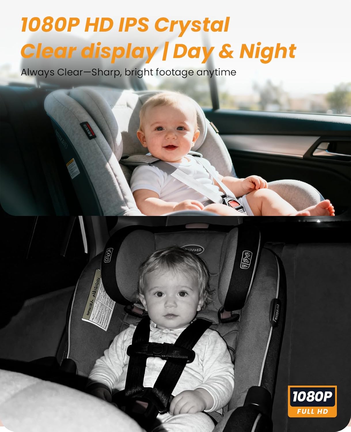 USB Baby Car Camera – 4.5" HD Mirror Display